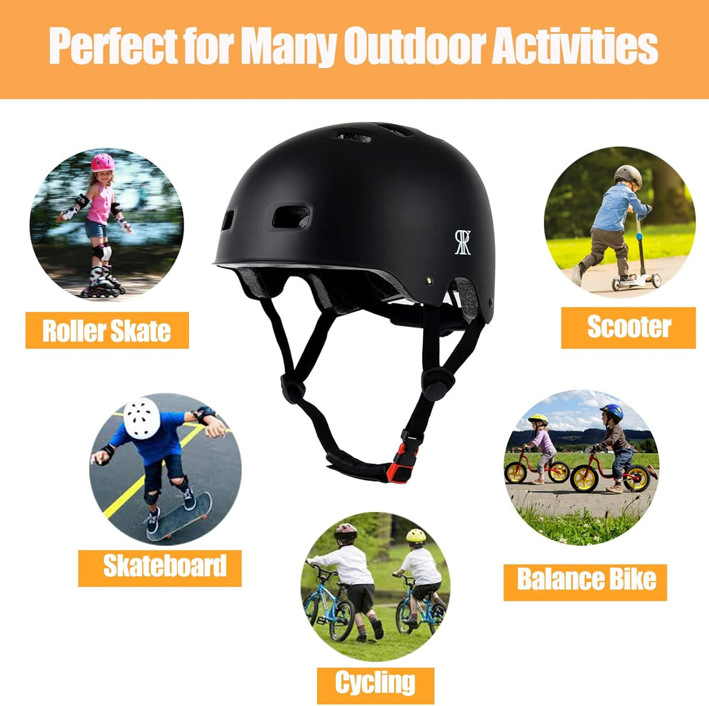 Skiennix Youth Bike Helmet - Adjustable Multi-Sport Protection for Kids Aged 3-14 | Skateboard & BMX