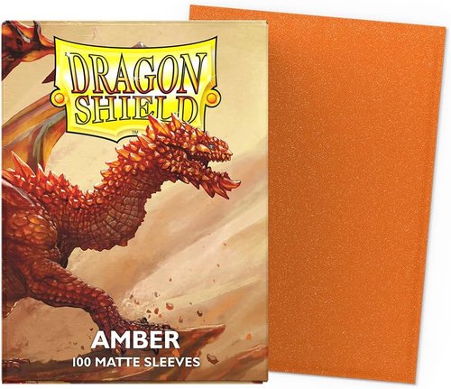 Dragon Shield | Matte Card Sleeves - 100 CT Standard Size | Smooth & Durable TCG Protection | Amber
