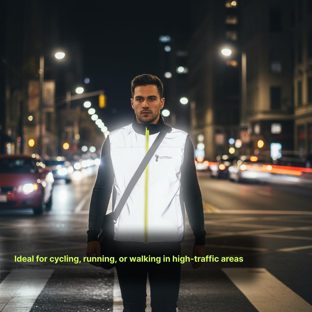 ReflecToes Reflective Safety Vest - Hi-Vis Running & Cycling Gilet for Night Visibility | Lightweight & Breathable