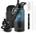 Insulated Water Bottle 32 oz - Triple Wall Vacuum Stainless Steel | Keeps Drinks Cold for 48 Hrs & Hot for 24 Hrs