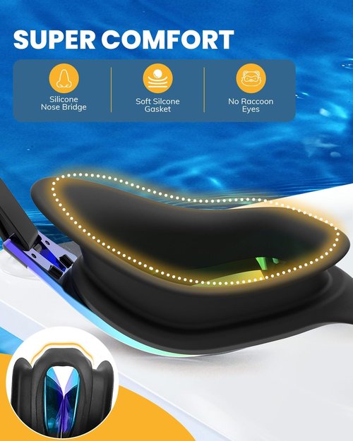 MOXTOYU Swimming Goggles - Professional Anti-Fog, UV Protection | 2-Pack for Adults & Youth