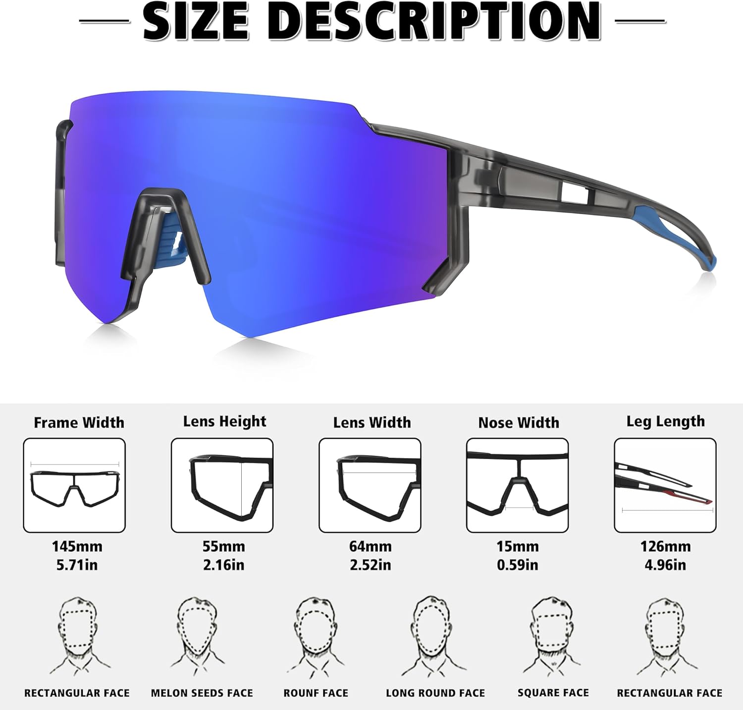 StoryCoast Polarized Sports Sunglasses - UV400 Protection for Men & Women | Ideal for Driving, Fishing & Cycling