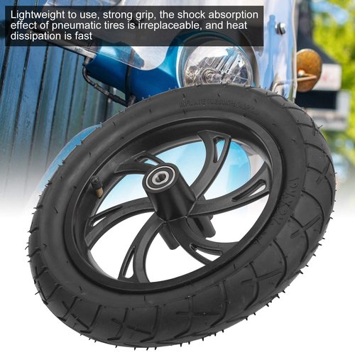 12in Wheel Tire, Scooter Rubber Tire Electric Scooter Tyre Replacement with Wheel Hub 12 1/2X2 1/4 Electric Scooters Equipment Tires Replacement 10Hole 12Mm