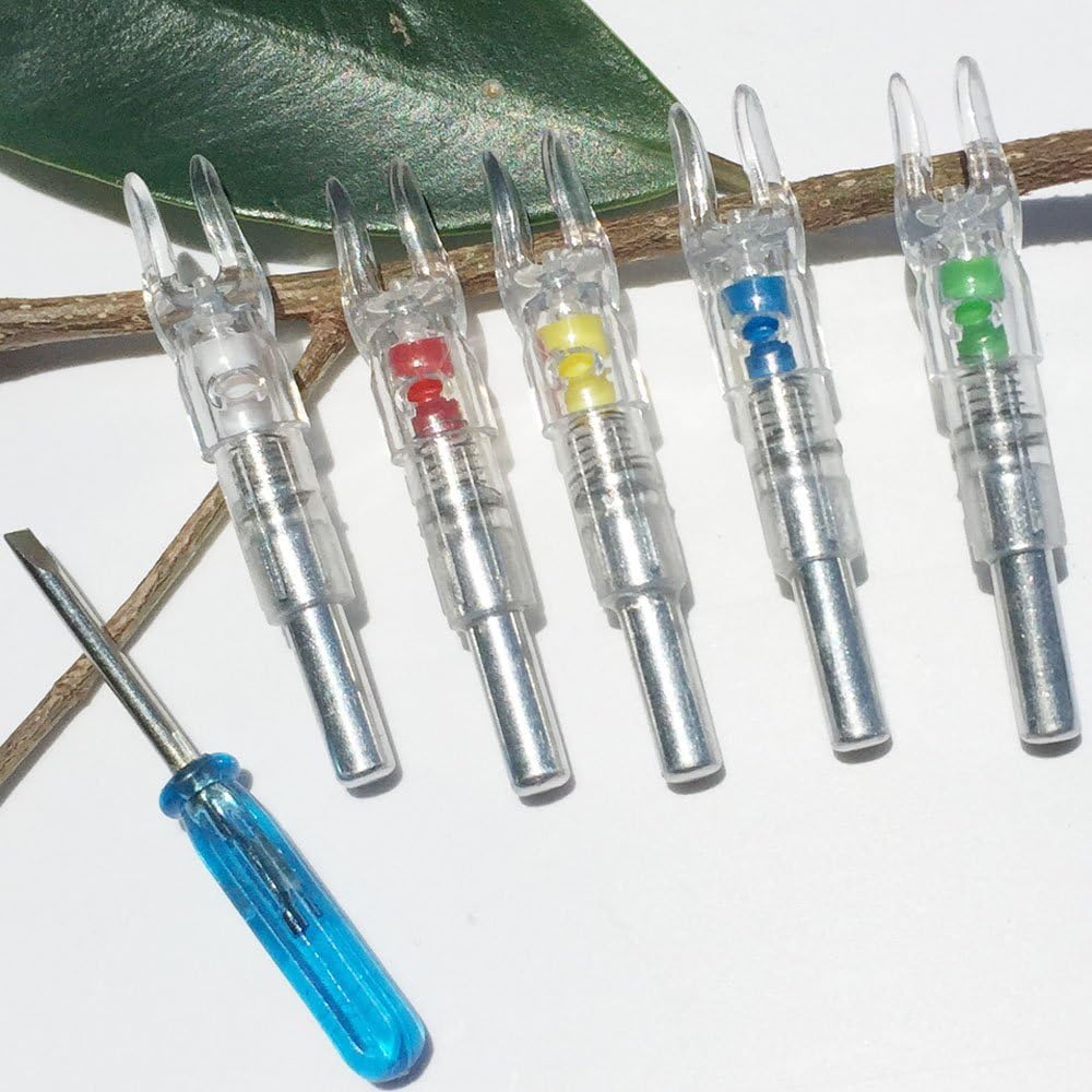 Skiennix Lighted Nocks for Arrows - 6PCS Set with .244" Inside Diameter for Hunting & Shooting