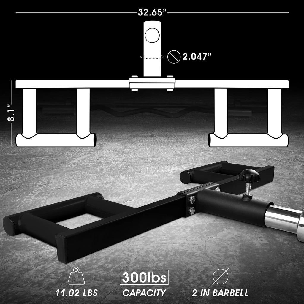 Yes4All Red Viking Shoulder Press Landmine Attachment - Weightlifting Handle Fits 2-Inch Olympic Bars Works Shoulders Chest Abs Back Thigh & Other Muscles Includes Collars T Bar Row Attachment Handle
