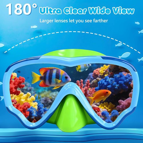 MOMUSE Kids Swim Goggles - Soft Fabric Strap, 3D No-Leak Design, UV Protection | Ages 3-14