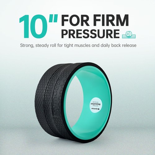 Back Wheel Foam Roller - Targeted Back & Neck Relief | Lumbar Spine Stretcher for Physical Therapy, Supports 500lbs