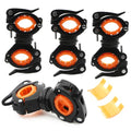 Rowiz Flashlight Holder, 360 Degree Rotation Bicycle Bike LED Light Torch Mount Clamp Clip Holder Grip Bracket, Bike Flashlight Mount, Pack of 4