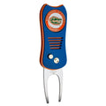 Team Golf NCAA Florida Gators Retractable Divot Tool with Double-Sided Magnetic Ball Marker, Features Patented Single Prong Design, Causes Less Damage to Greens