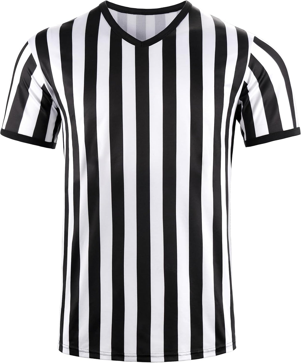Skiennix Referee Shirt - V-Neck Striped Jersey for Men & Women | Professional Sports Uniform