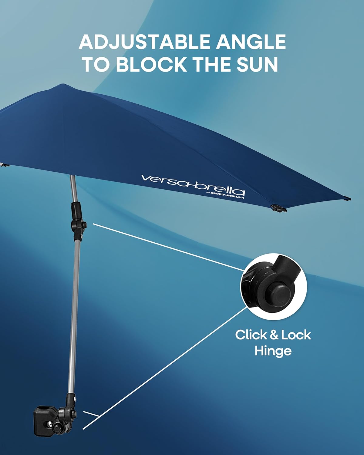 Sport-Brella Outdoor Umbrella - 137cm Diameter, SPF50+ UV Protection for Sun & Rain