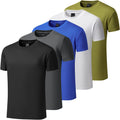 Skiennix Men's Athletic T-Shirts - Quick Dry, Moisture-Wicking Workout Shirts | 5 Pack for Running & Training