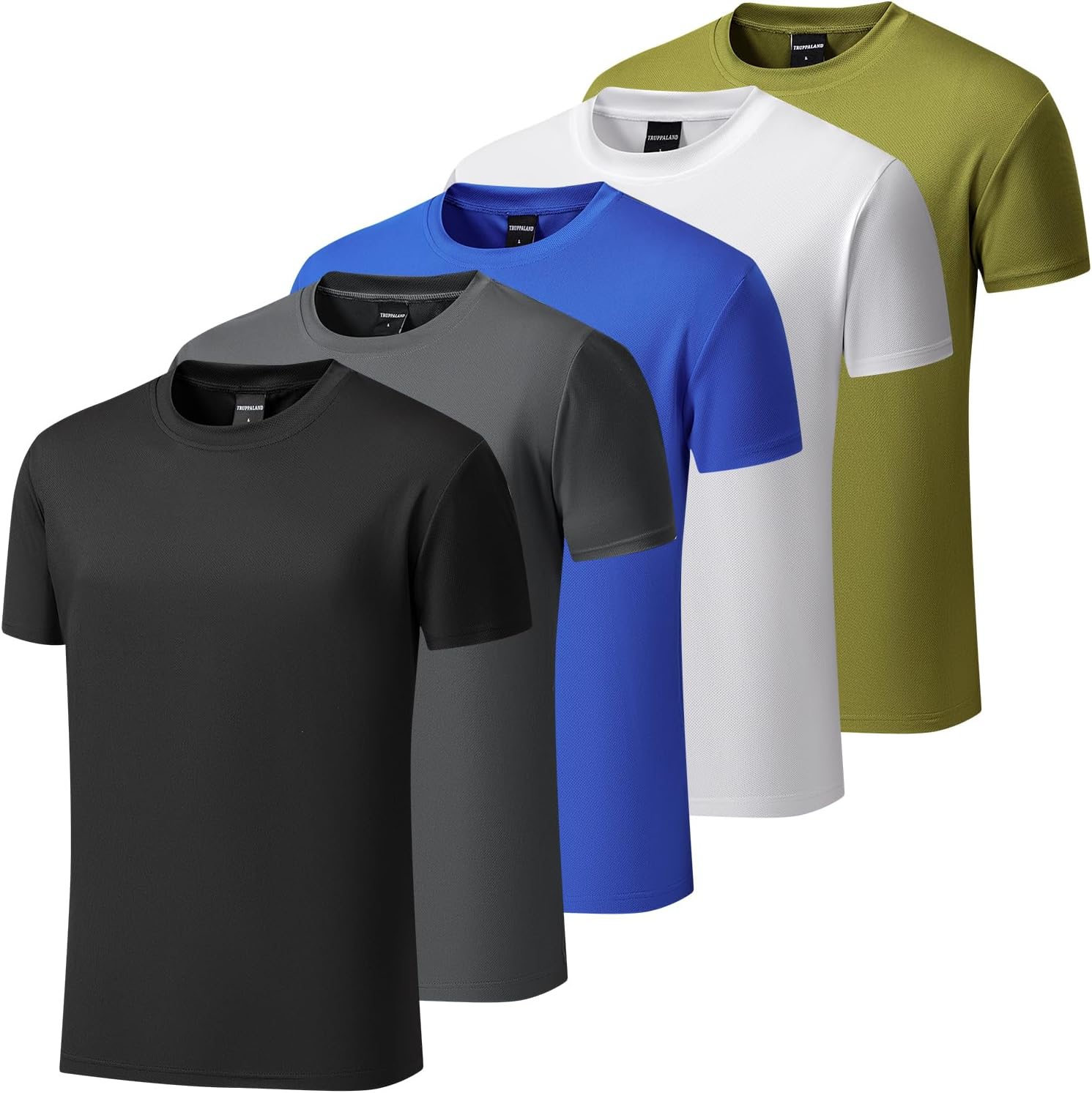 Skiennix Men's Athletic T-Shirts - Quick Dry, Moisture-Wicking Workout Shirts | 5 Pack for Running & Training
