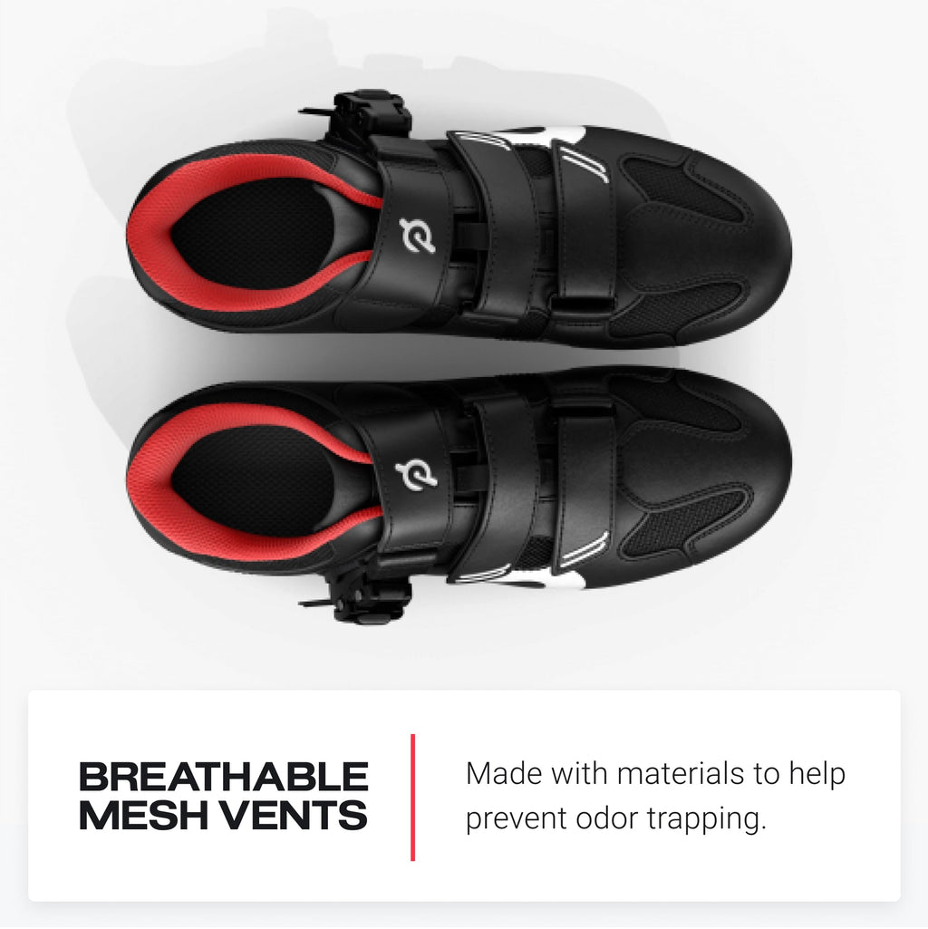Peloton Unisex Adult Cycling Shoe, Black, Red, 13 Women/11 Men US