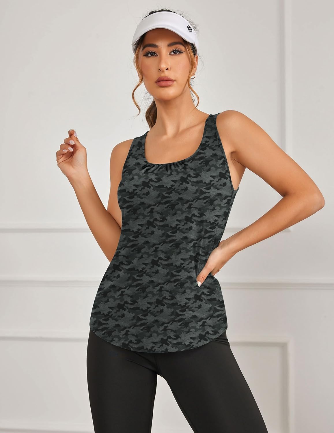 PINSPARK Workout Tank Tops for Women - Lightweight Sleeveless Racerback Yoga & Gym Shirts | S-3XL