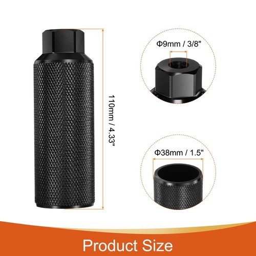 HARFINGTON 2 Pairs Bike Pegs Aluminum Alloy Rear Stunt Pegs Anti-Skid Back Seat Stands Fit 3/8" Axles for Mountain Bike BMX, Black