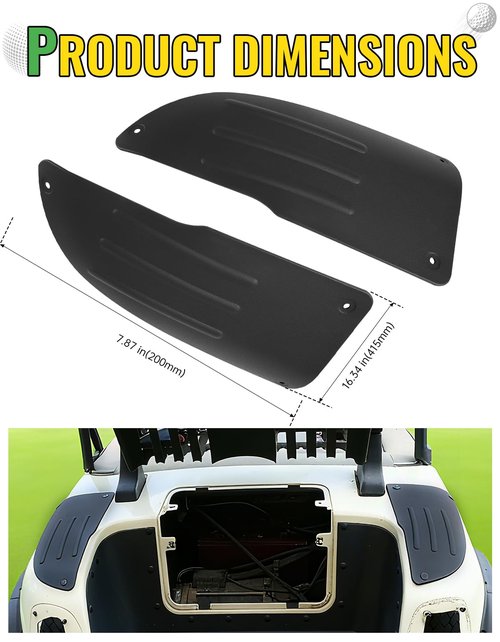 CYOOYC Scuff Guard Plastic Pad Compatible with EZGO RXV Golf Cart 2008-2015 Accessories, Rear Side Guard Panel for EZGO RXV 2008-2015, Replace #601864#604865#601865, 2PCS Driver Passenger Side