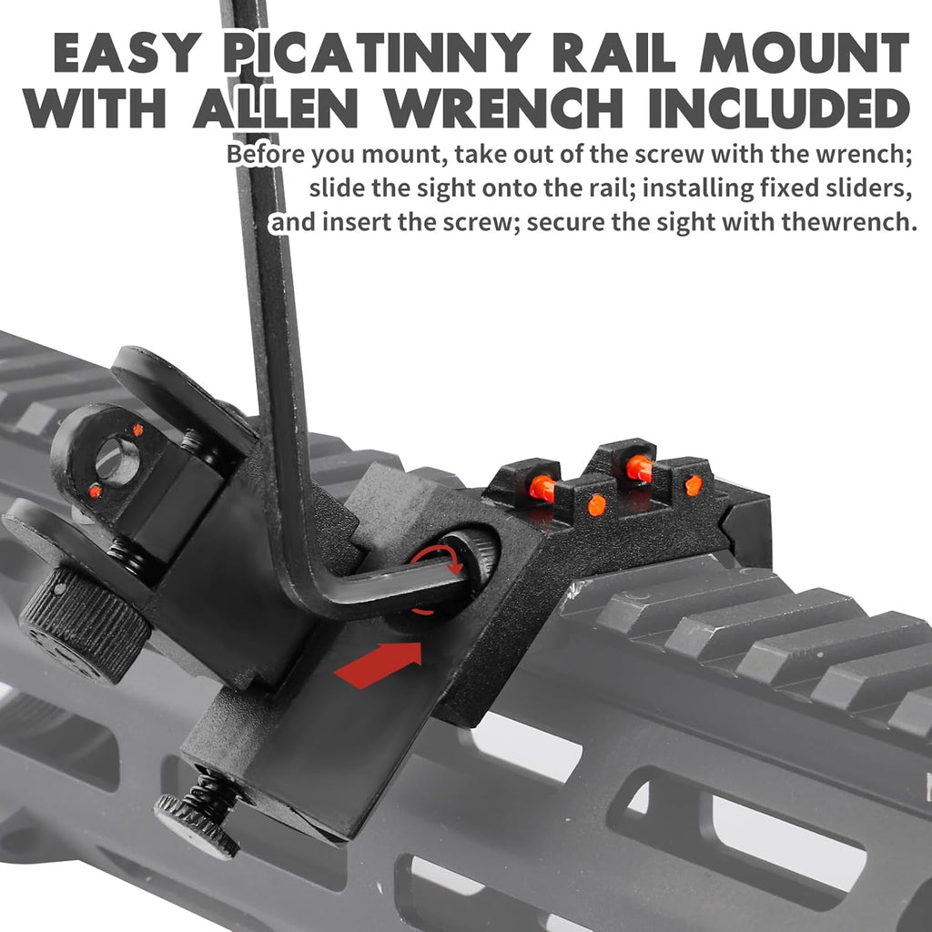 ZBULAR 45-Degree Offset Fiber Optic Sights - Enhanced Accuracy & Quick Target Acquisition