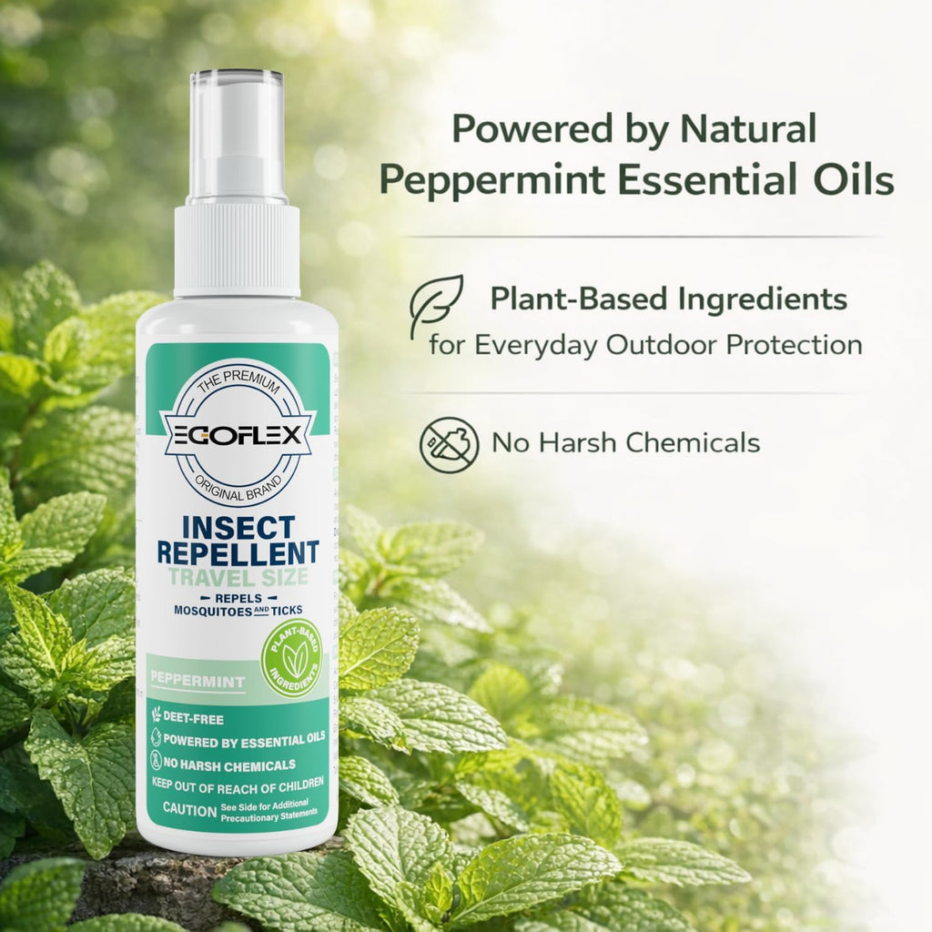 Skiennix Mosquito Repellent Spray - DEET-Free Travel Size Bug Spray | Natural Essential Oils, Peppermint Scent - 3 Fl Oz (3-Pack)