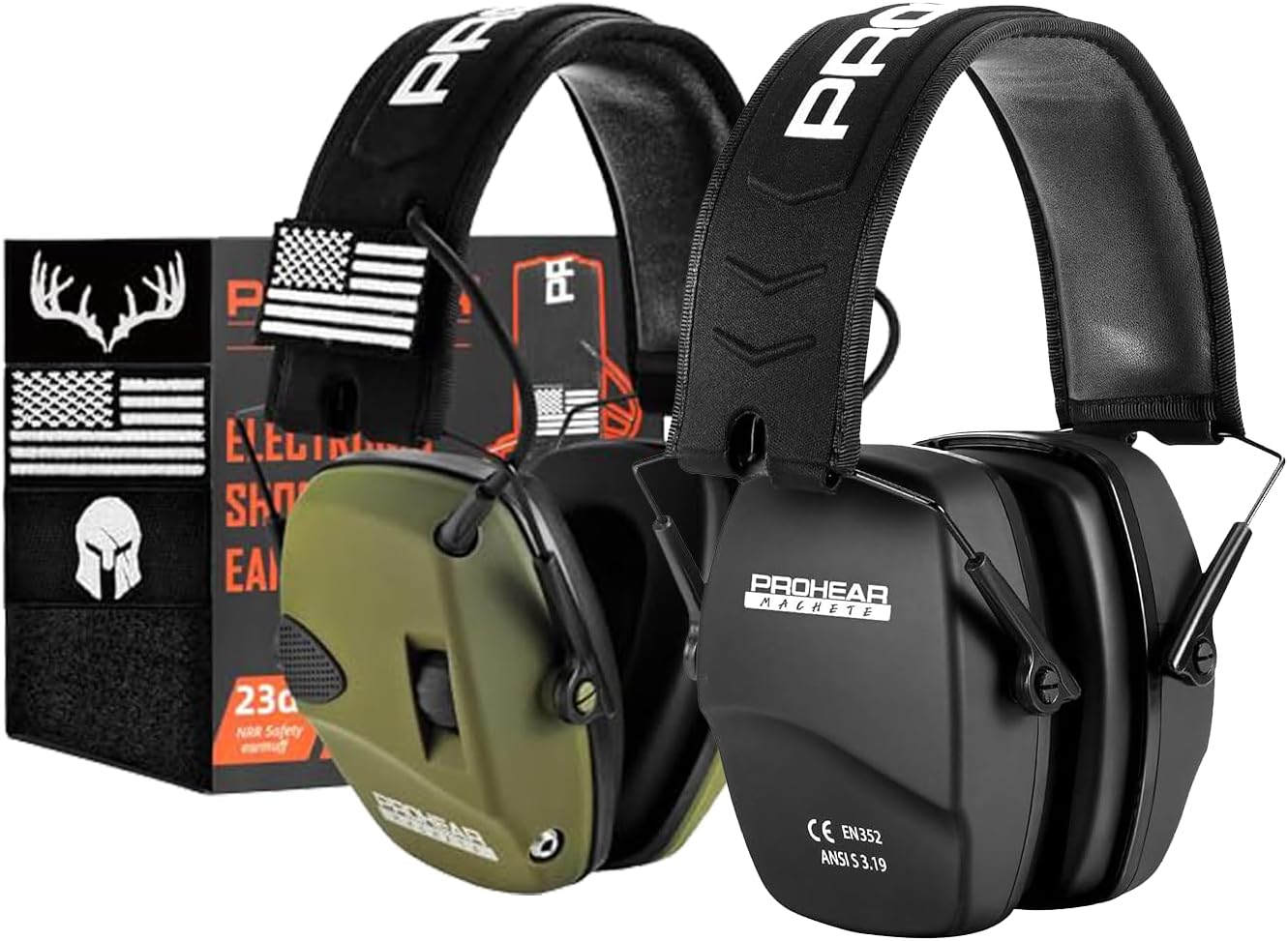 PROHEAR Electronic Ear Protection - 4X Sound Amplification & NRR 26dB Noise Reduction Earmuffs