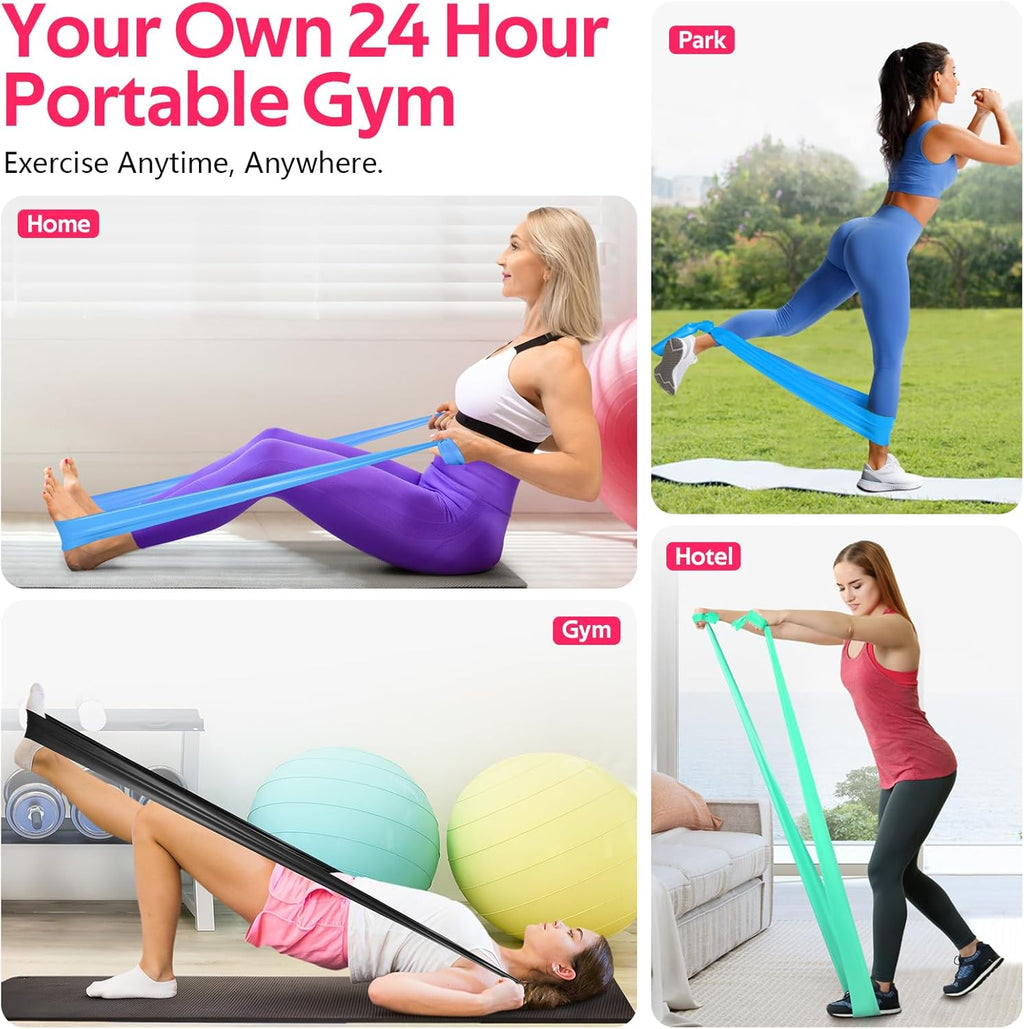 RENRAREN Resistance Bands - Versatile Exercise Bands for Strength Training, Yoga, and Rehab | Starter Set