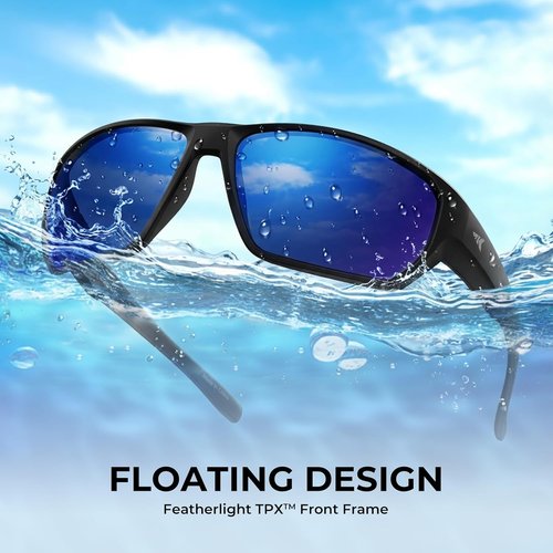 KastKing Merced Floating Polarized Sports Sunglasses - Lightweight TPX Frame with PuriVex Lens Coating