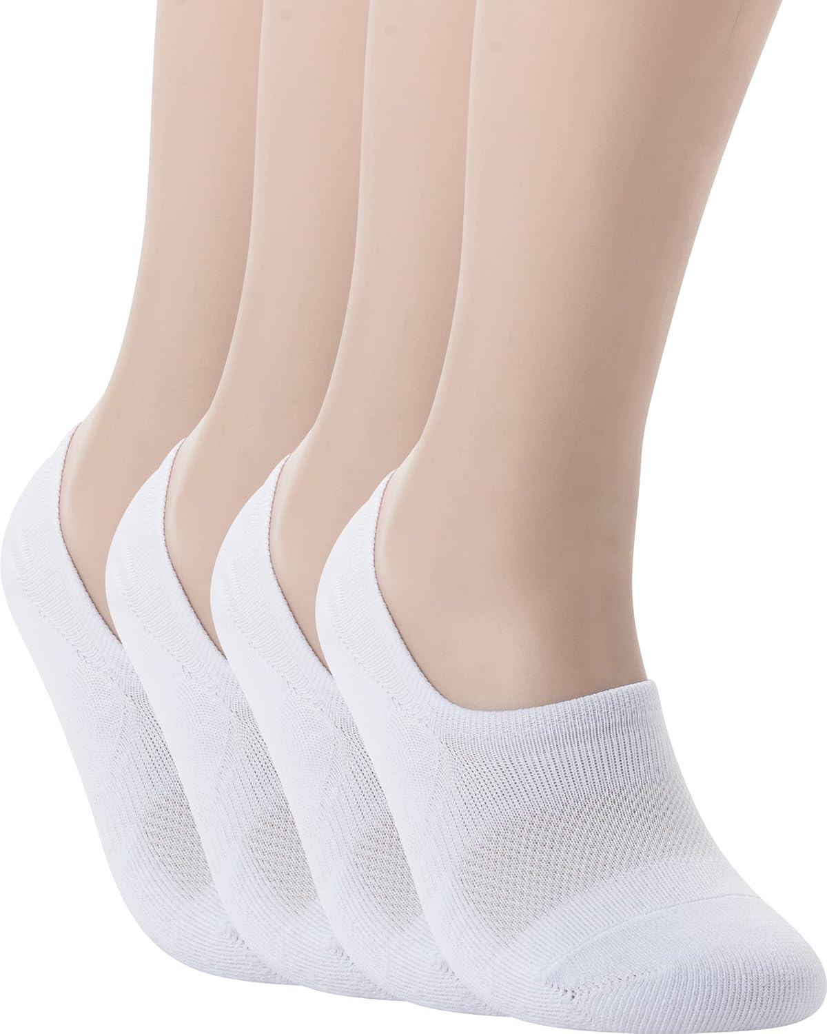 Pro Mountain No Show Socks - Wide Toe Box for Bunion Relief | Unisex Cotton Cushion Footies, Size S-XL