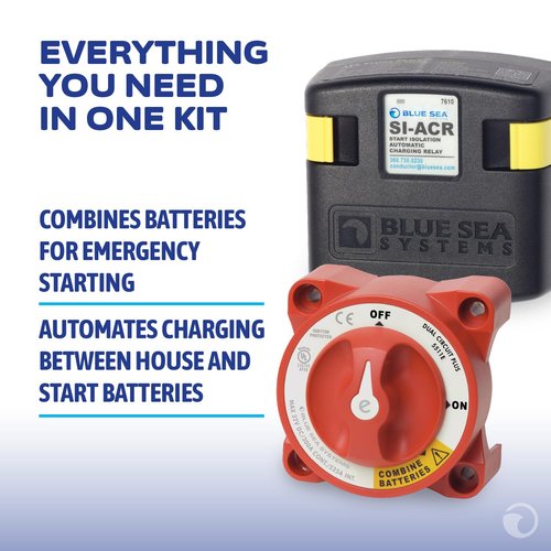 Blue Sea Systems Add-A-Battery Kit - 120A Dual Circuit System for Enhanced Power Management