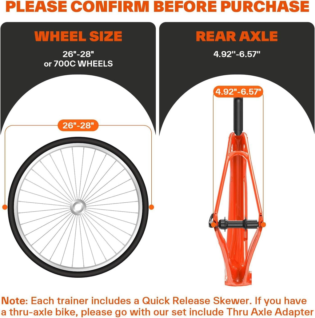 Sportneer Bike Trainer - Magnetic Indoor Bike Stand for 26-28" & 700C Wheels | 6 Adjustable Resistance Levels