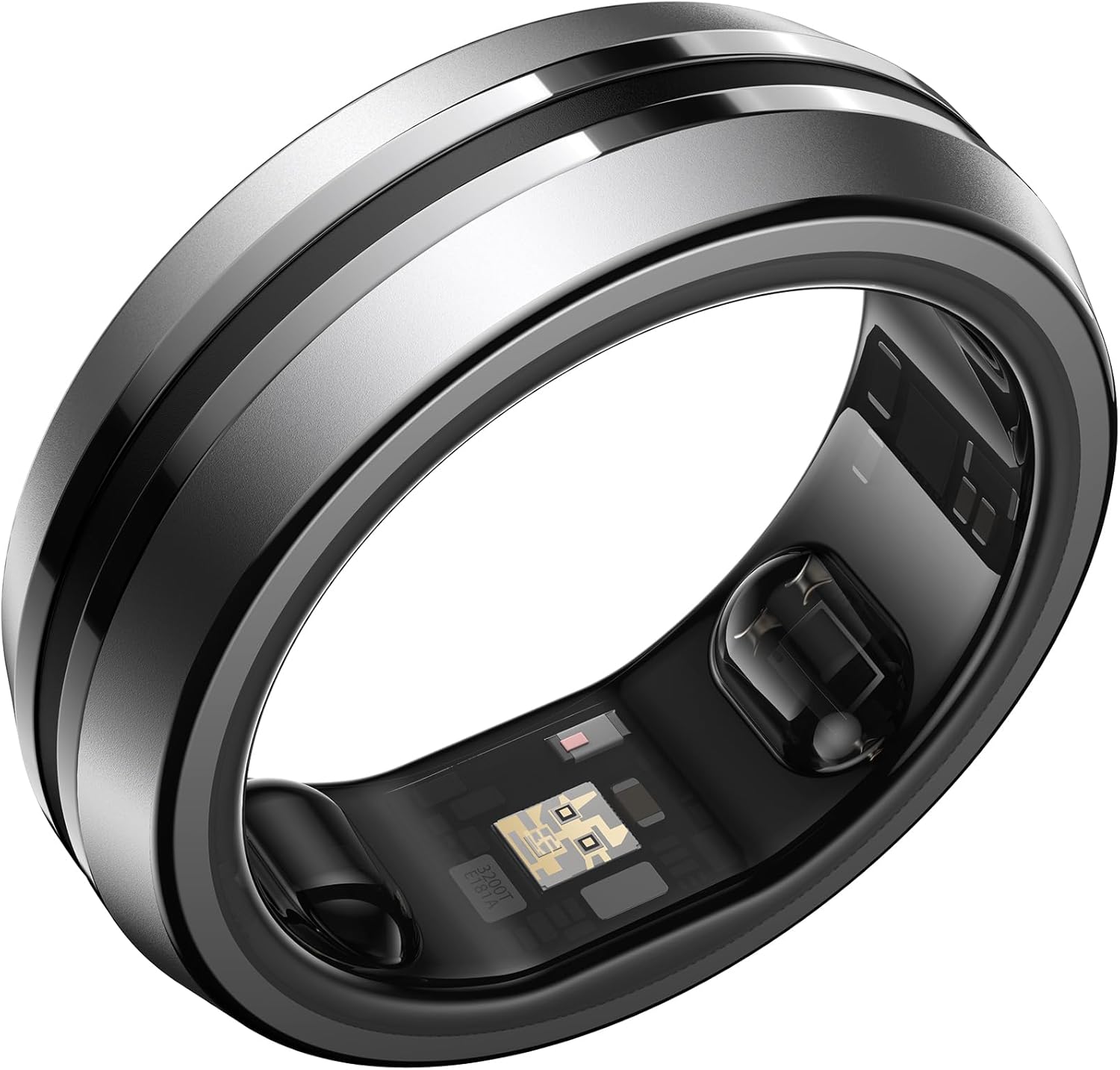 RENPHO Lynx Smart Ring - All-Day Sleep & Activity Tracking | Charging Case Included, Size 8 (Silver)