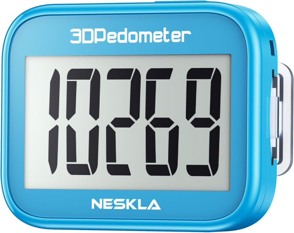 Skiennix 3D Pedometer - Accurate Step Counter with Large Display & Removable Clip | Ideal for All Ages