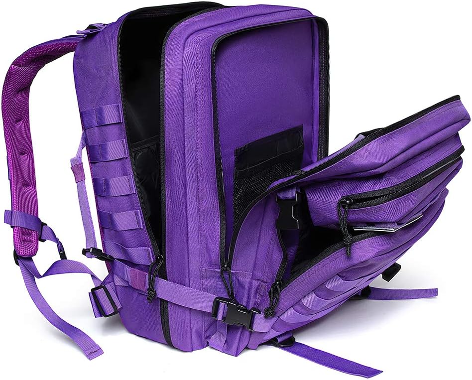 QT&QY Military Tactical Backpack - 45L Molle Army Assault Pack for Hiking & Trekking Adventures