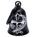 TEWAFOS Motorcycle for Bell - Bicycle Bells for Men, Stainless Steel bring good luck and peace motorcycle bell (black sliver)
