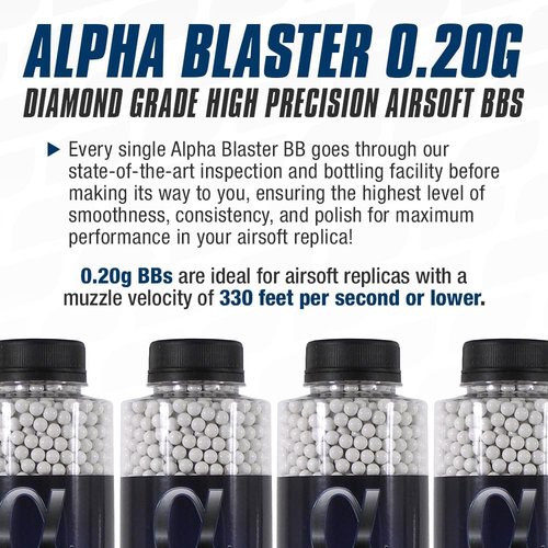 ASG Alpha Blaster Airsoft BBs - 3300 Count for Enhanced Accuracy and Performance