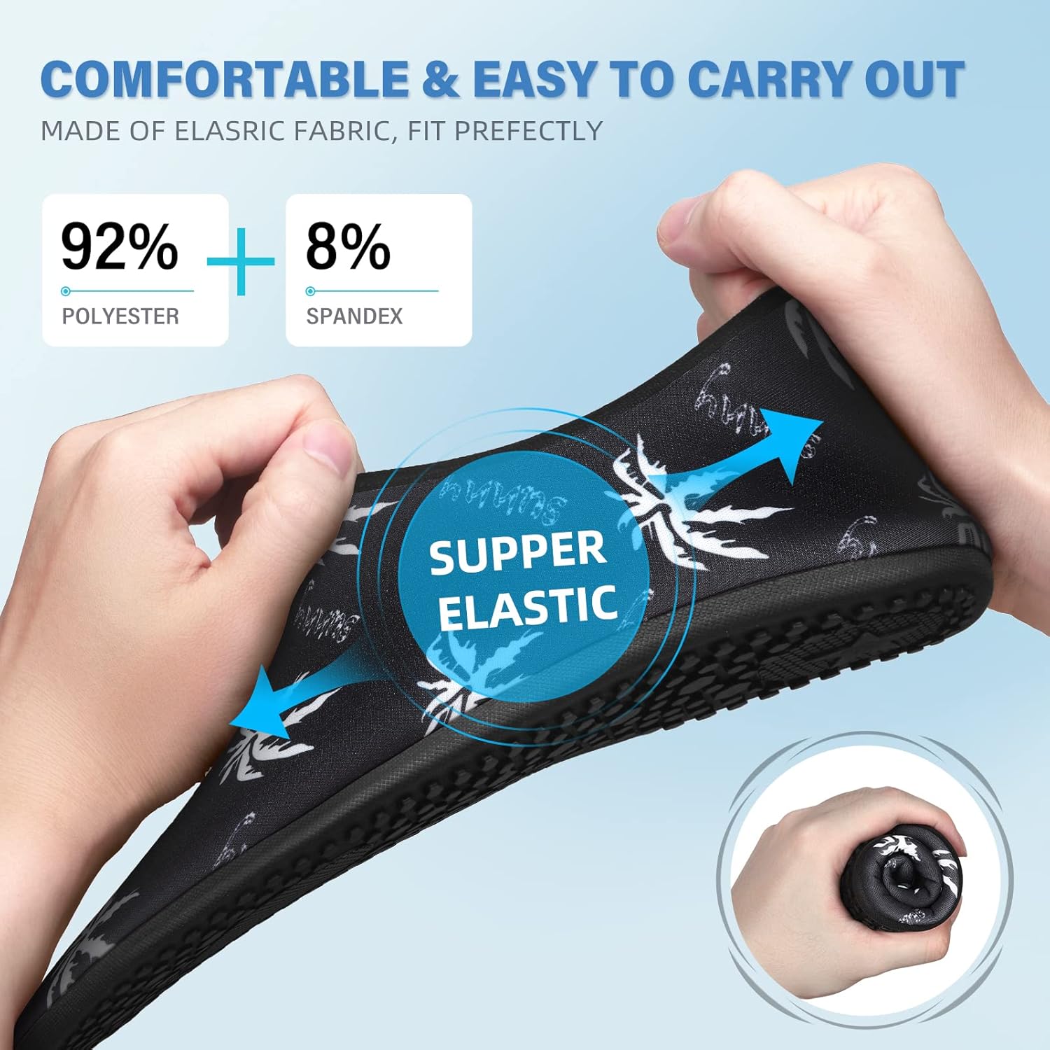 Skiennix Water Shoes - Quick-Dry Aqua Socks for Men & Women | Ideal for Beach, Pool, Yoga & Camping