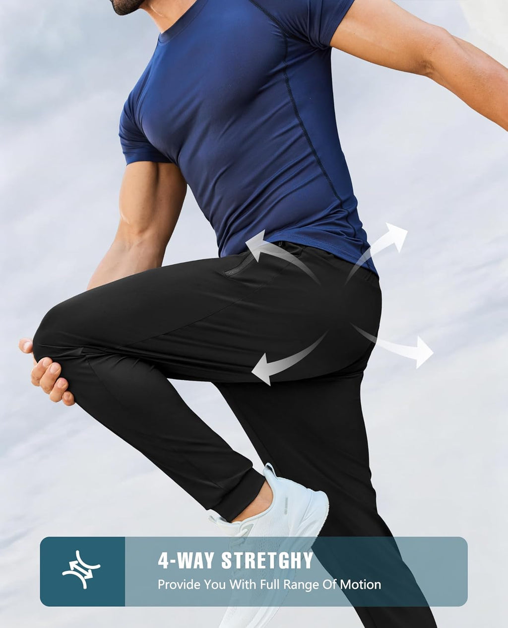 Skiennix Men's Sweatpants - Lightweight Athletic Joggers with Zipper Pockets for Gym & Casual Wear