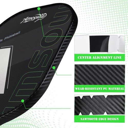 Amoswiz Pickleball Edge Guard Tape, 3K Pickleball Protection Tapes 3 Pcs, PU Interwoven Texture Edge Tape, 23MM & 26MM Width Black Head Tapes for 13MM & 16MM & 20MM Thicknesse Paddles