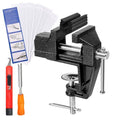 Lwuey Golf Grip Kit for Regripping Golf Clubs, Aluminum Vise Clamp Quick Release Shaft Removal Tool Include Retractable Hook Blade, 15 Tapes Strips, Grip Tape Remover, Bench Vise and Rubber Clamps