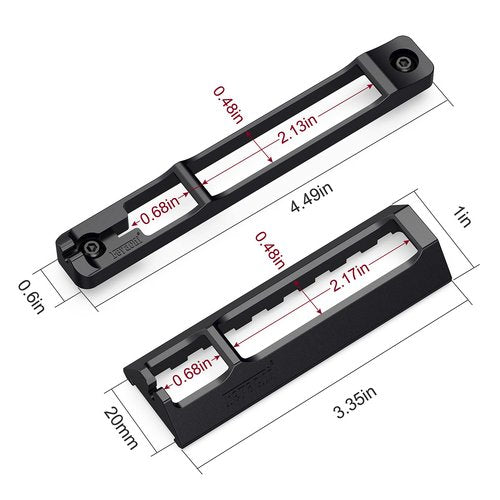 Feyachi Tape Pressure Switch Mount Plate for FL11 FL14 FL17 FL22 WL15 WL18 Tactical Flashlight and GL6 Green Laser Sight(MP22 for Mlok Systems, MP23 for Picatinny Rail)