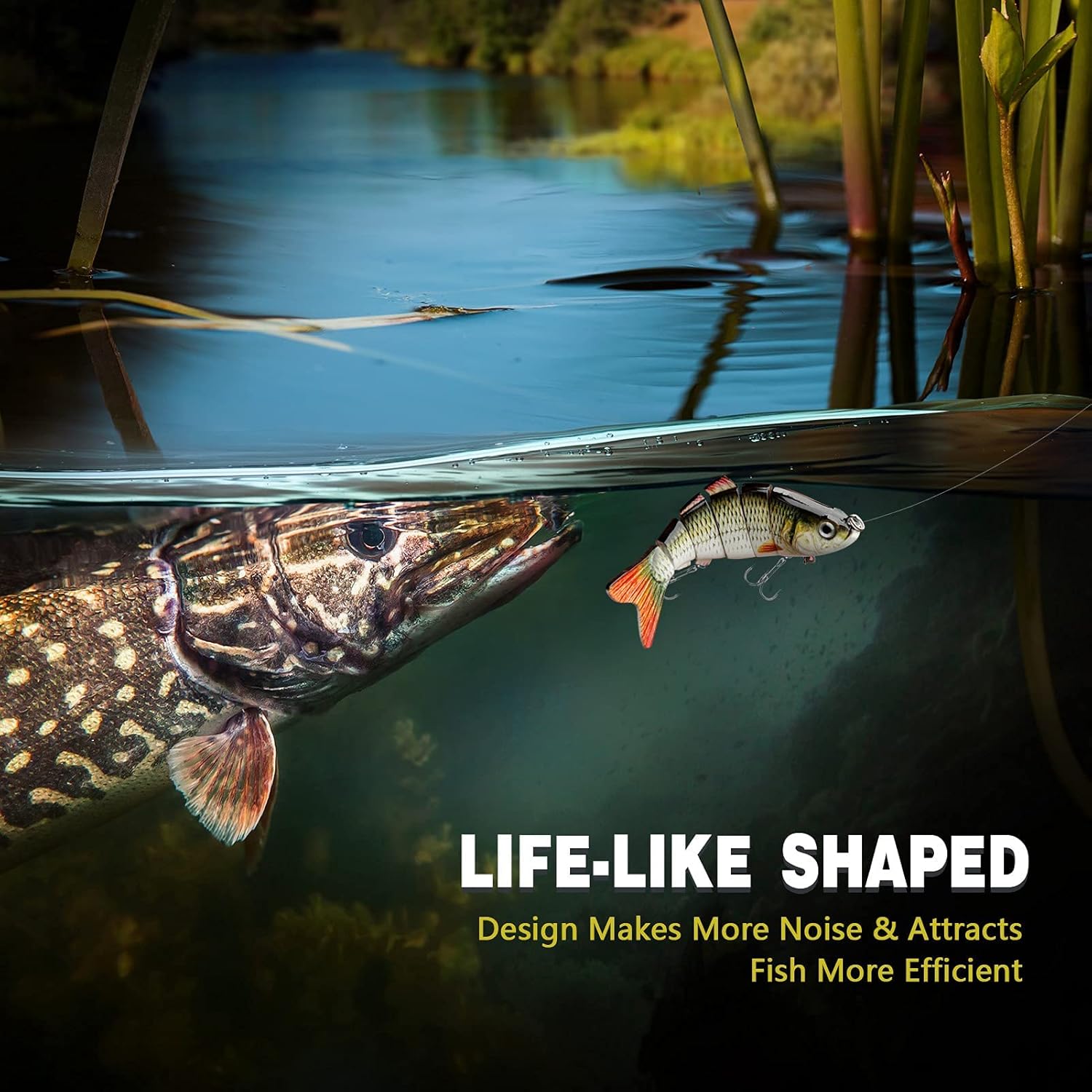 Swim Warrior Fishing Lures - Animated Multi-Jointed Swimbaits for Bass & Trout | Lifelike Bionic Design