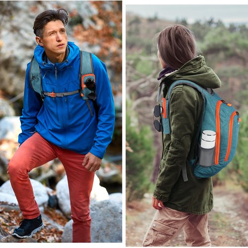 Esup 15L Small Hiking Backpack Foldable Lightweight Travel Day Pack Packable Camping Backpack for Women Men (Green)