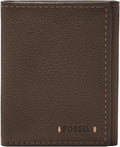 Fossil Men's Leather Trifold Wallet - Stylish Design with Multiple Card Slots | Durable Black Leather