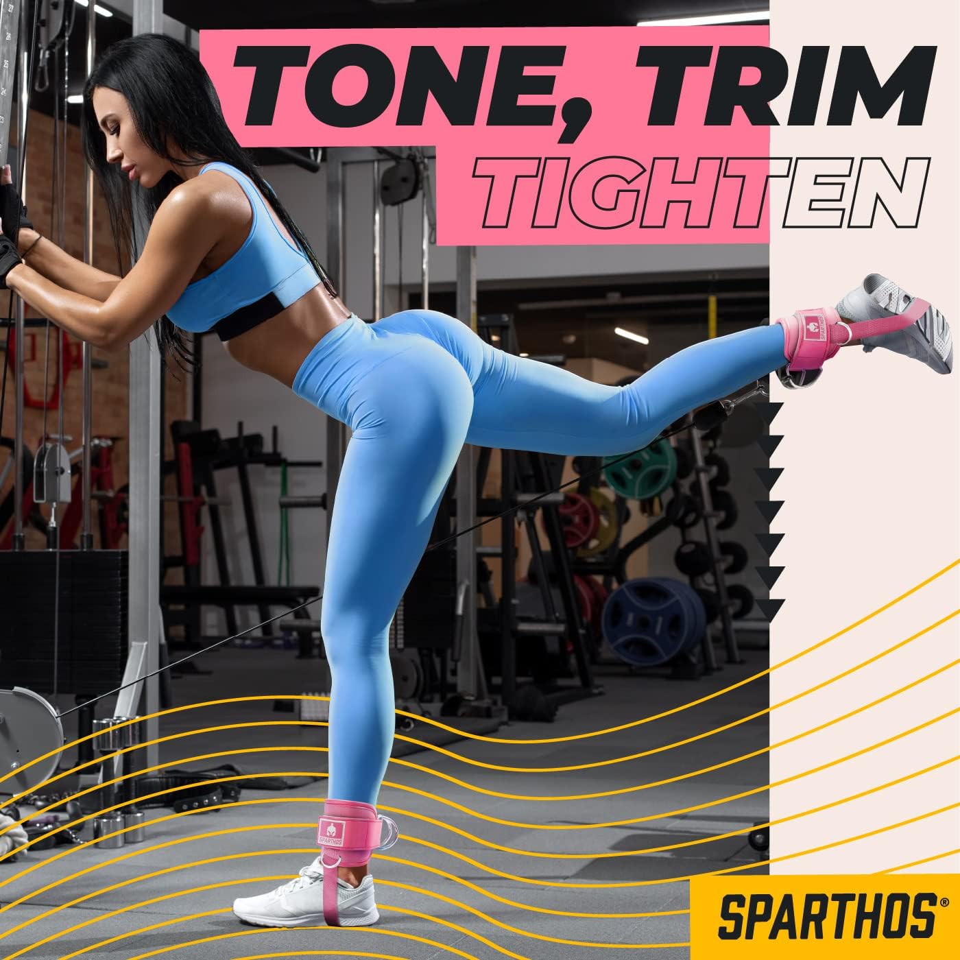 Sparthos Kickback Ankle Straps - Durable Cable Machine Accessories for Effective Workouts
