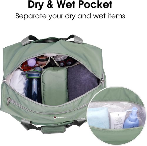 Ceneda 20" Gym Bag - Lightweight Waterproof Duffel with Wet Pocket & Shoe Compartment | Dark Grey