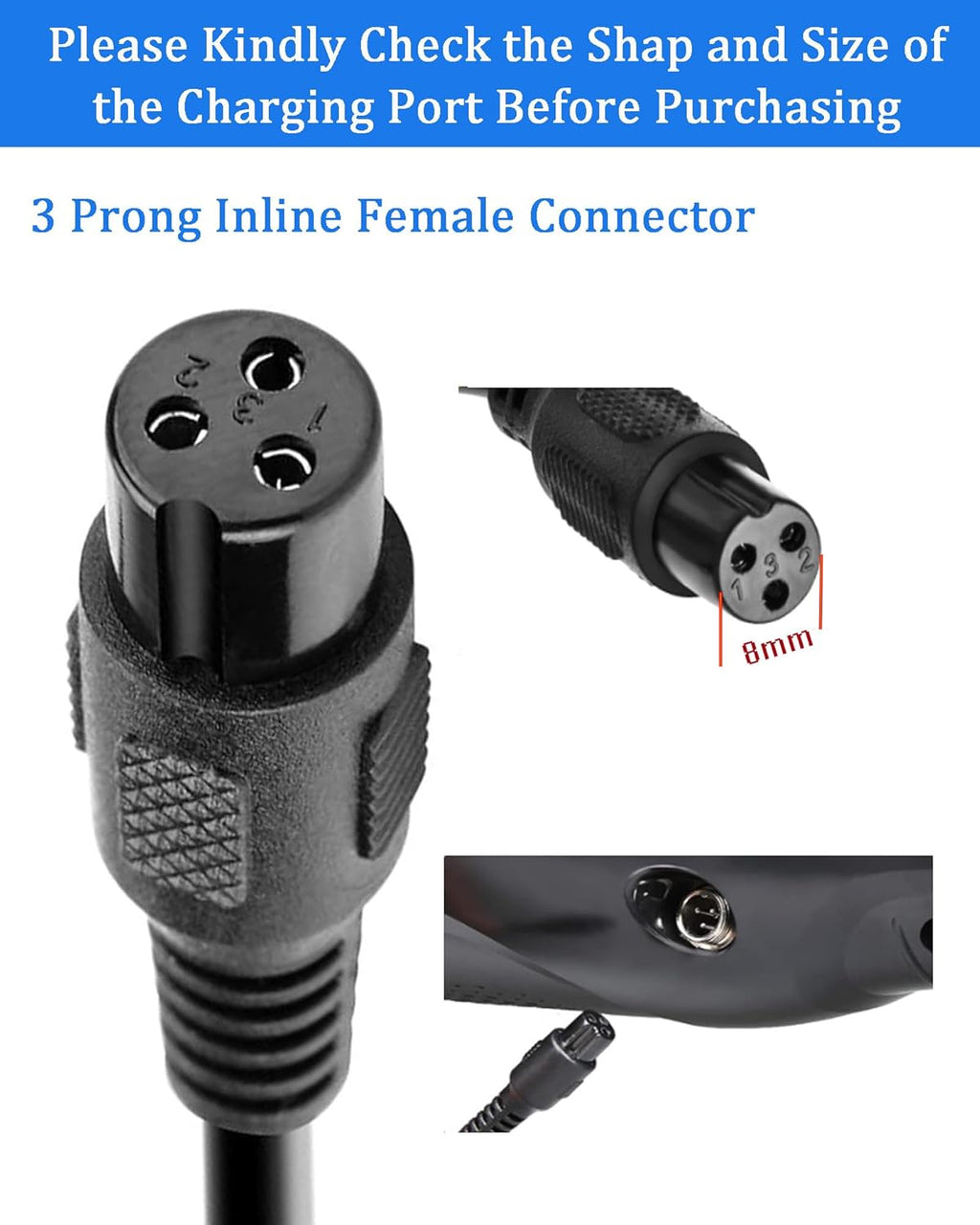 42V Replacement Charger - 2A Electric Scooter Power Adapter for Jetson, Hover-1, Swagtron & More