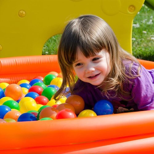 Ball Pit Balls by [Brand Name] - Crush Proof Plastic for Toddlers | 100 Pcs, 5.6 cm with Mesh Bag
