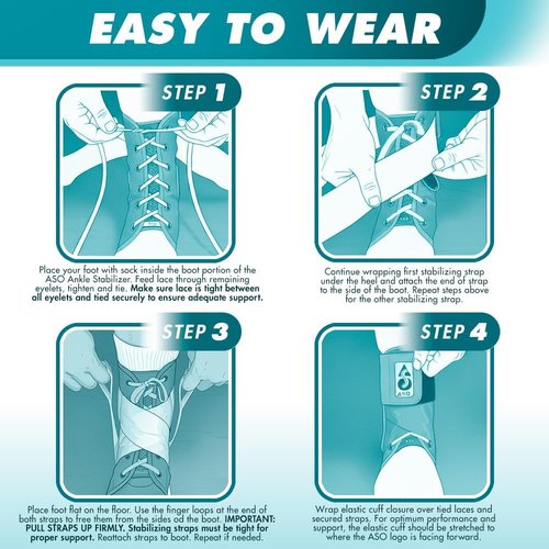 Med Spec ASO Ankle Stabilizer - Lace-Up Brace for Sprained Ankles & Tendonitis | Unisex Support for All Ages