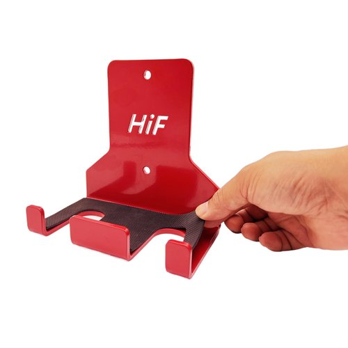 HIFLAME Double Barbell Storage Wall Mounted Storage Rack, Wall Barbell Rack, Olympic Wall Mount Barbell Holder,Vertical Hanging Barbell Rack.Suitable for Gym.Home Fitness. (Red)