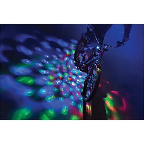 Brightz Disco Bike Lights LED Bicycle Lights RGB Burning Man Lights BMX Bike Accessories Bike Decorations Bike Light Bike Lights Kids Burning Man Bike Lights Bicycle Accessories Men Women Boys Girls