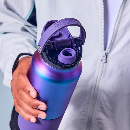 BrüMate Rise 25oz Insulated Water Bottle - 100% Leakproof Silicone Straw | BPA-Free | Blue Agave